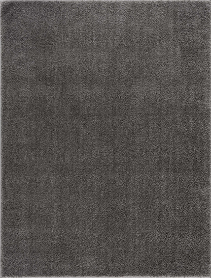 Judy Solid Dark Gray Washable Shag Rug - Clearance