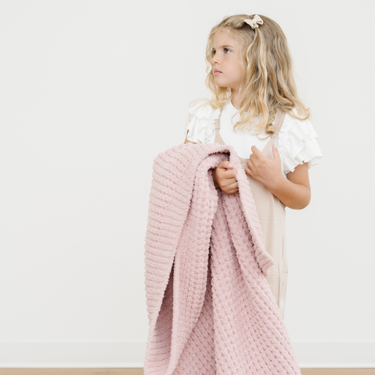 WAFFLE KNIT TODDLER BLANKETS