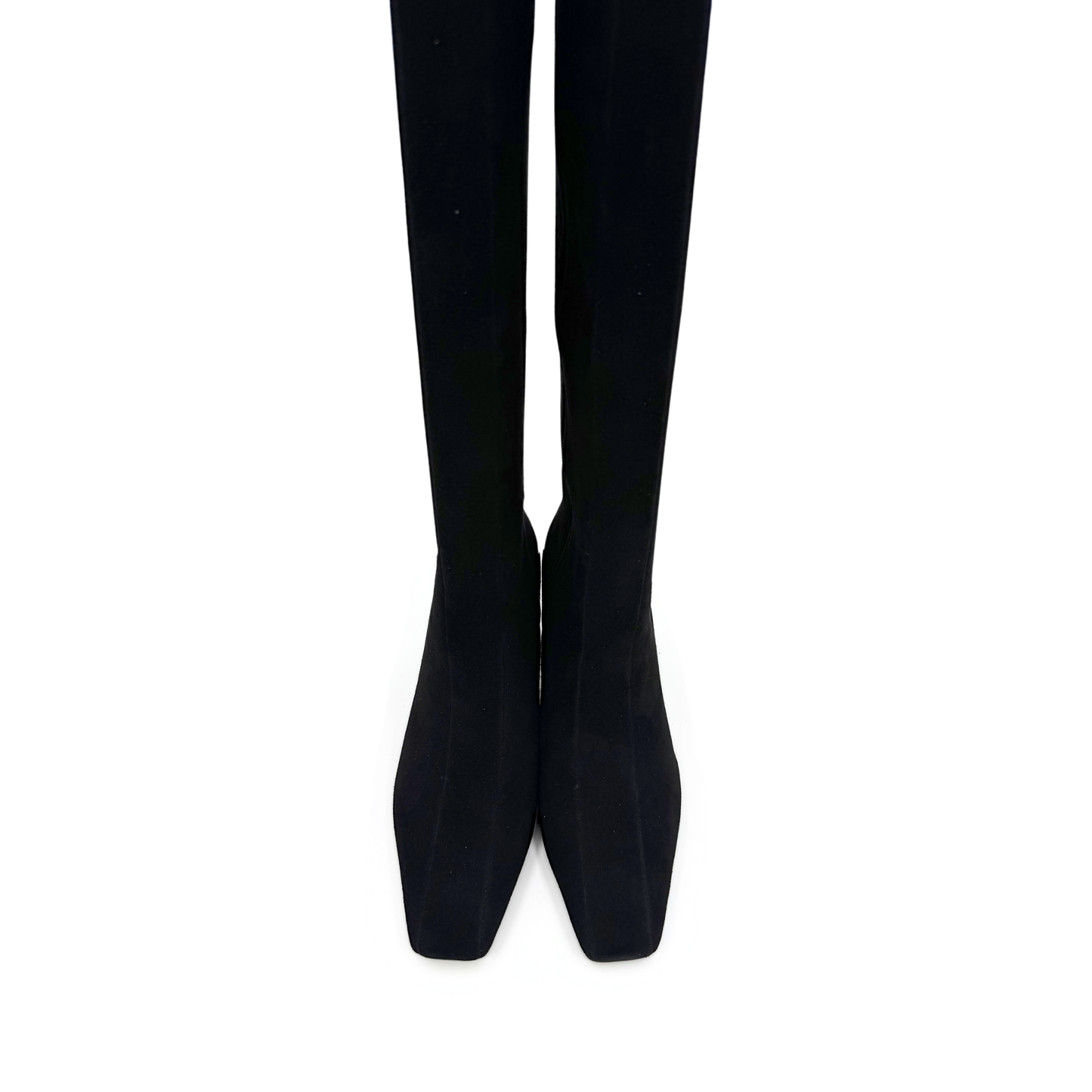 Mishel Suede Knee High Boots - Black