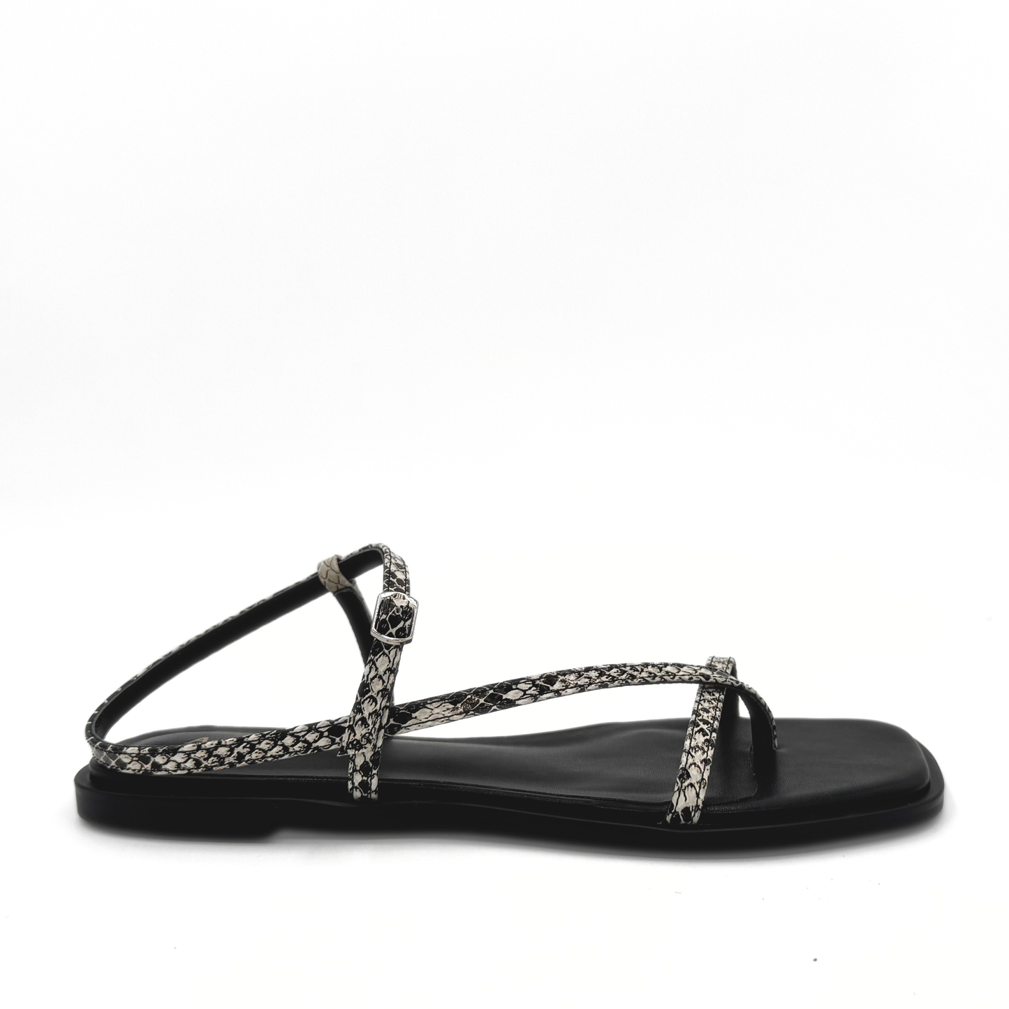 Maxy Asymmetric T-Strap Sandal - Python