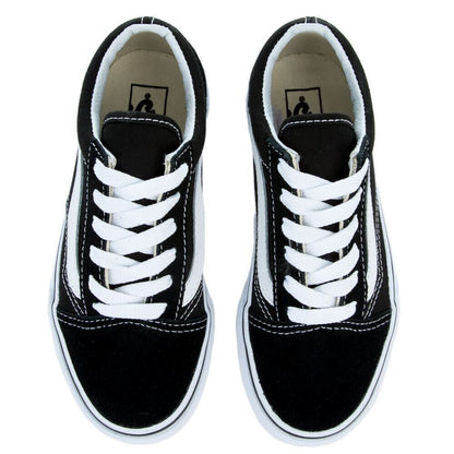 Vans Old Skool Kids' Sneakers — Black Canvas Low-Top
