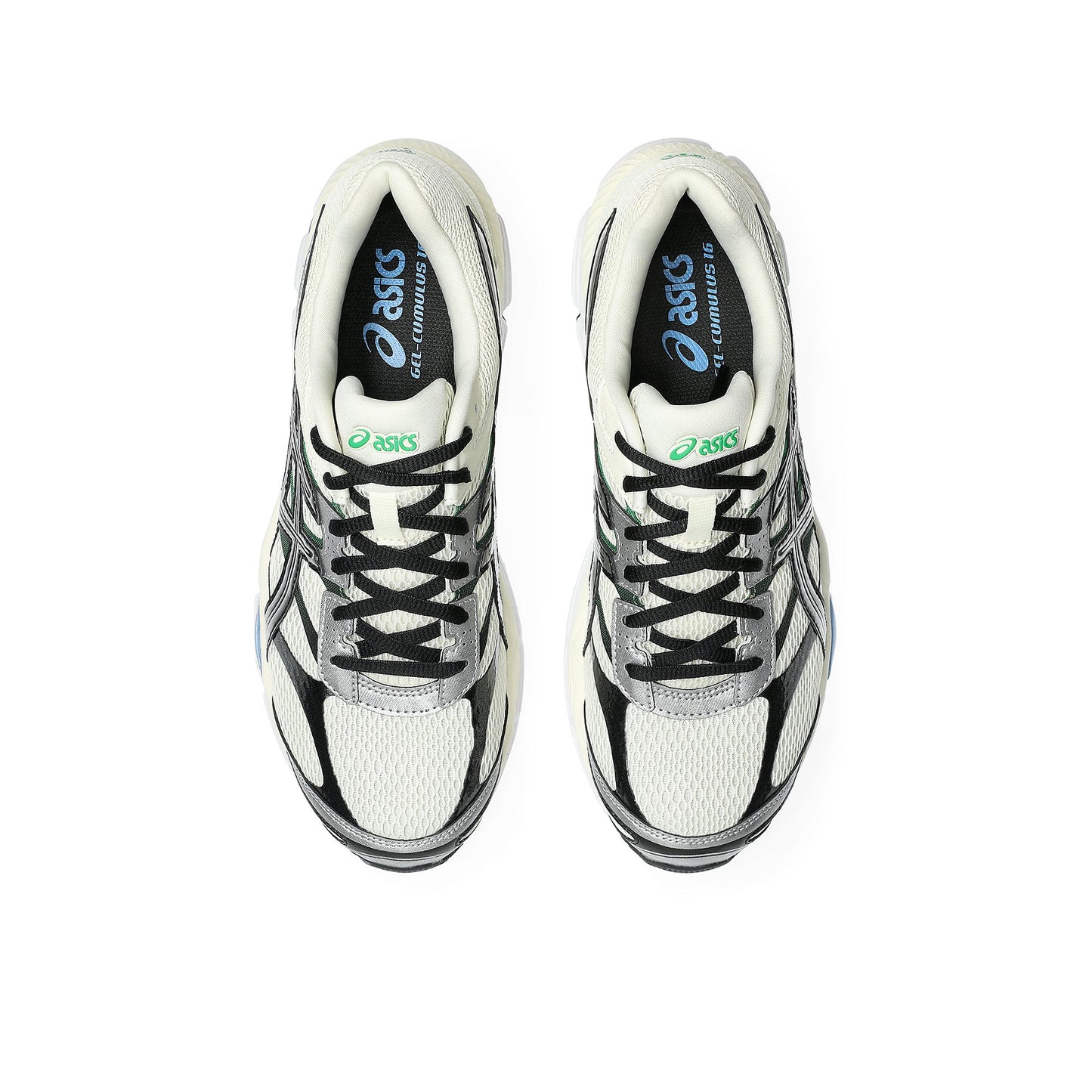 Men's Asics GEL-Cumulus 16 - Ivory/Pure Silver/Green
