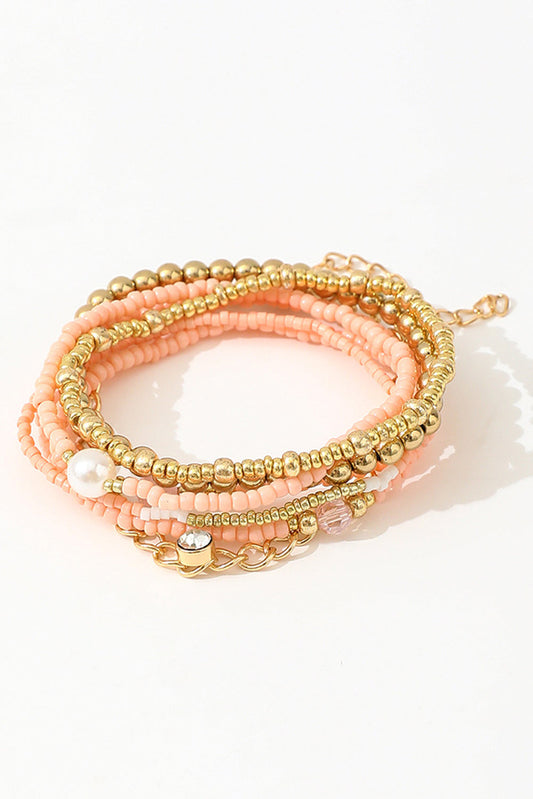 Threaded Pear Nancy Simple Beaded Layer Bracelet