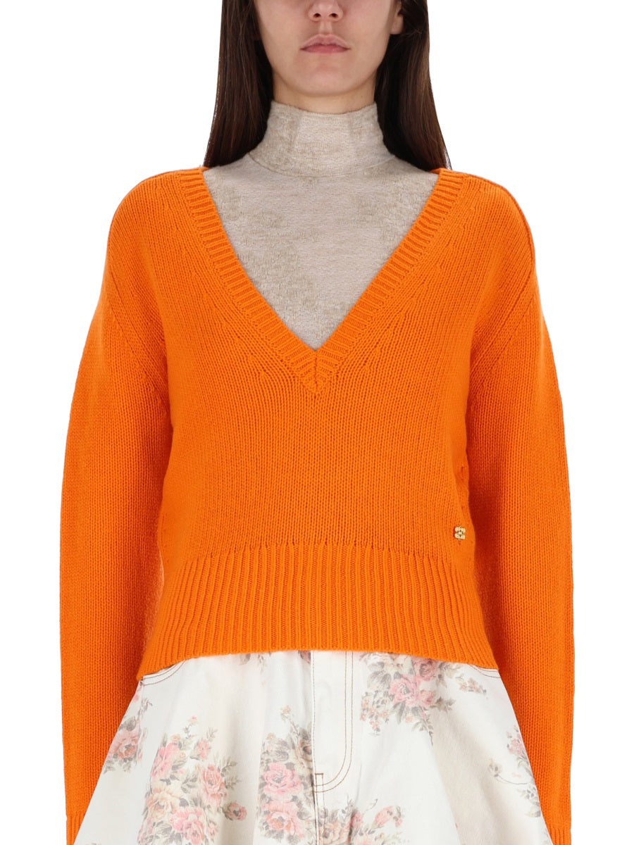 Cashmere Sweater in Orange
