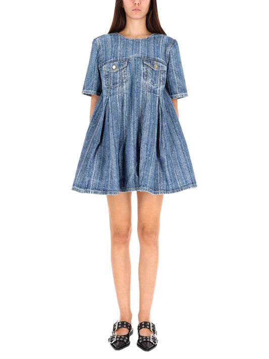 Ganni Denim Dress Made of Organic Cotton