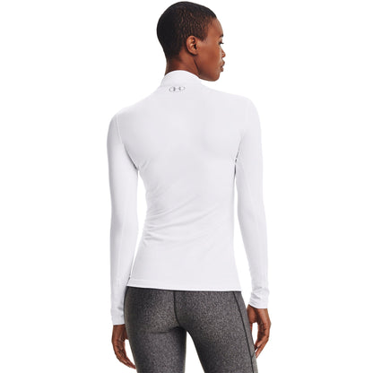 Under Armour Womens UA Coldgear Fitted Long Sleeve Mock - White