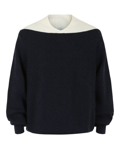 Ferragamo Two-Tone Knit Sweater