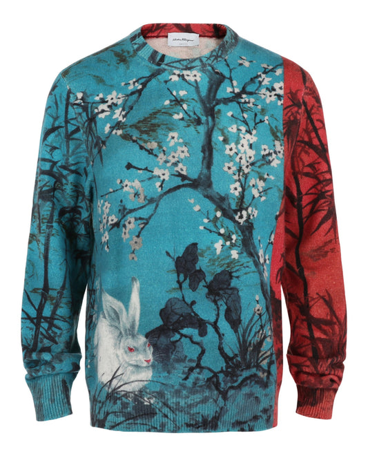 Ferragamo Crew Neck Rabbit Sweater