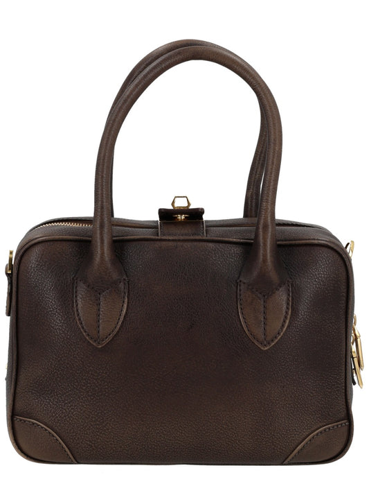 Handbag LIFE Brown Leather