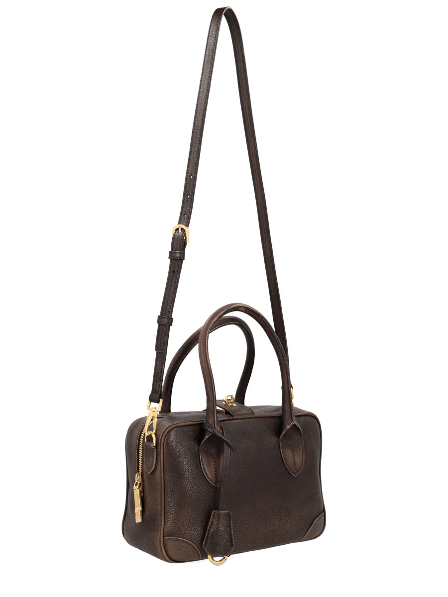 Handbag LIFE Brown Leather