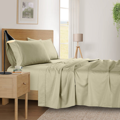 Kathy Ireland 500 Thread Count Tencel Cooling Cotton 4-Piece Sheet Set