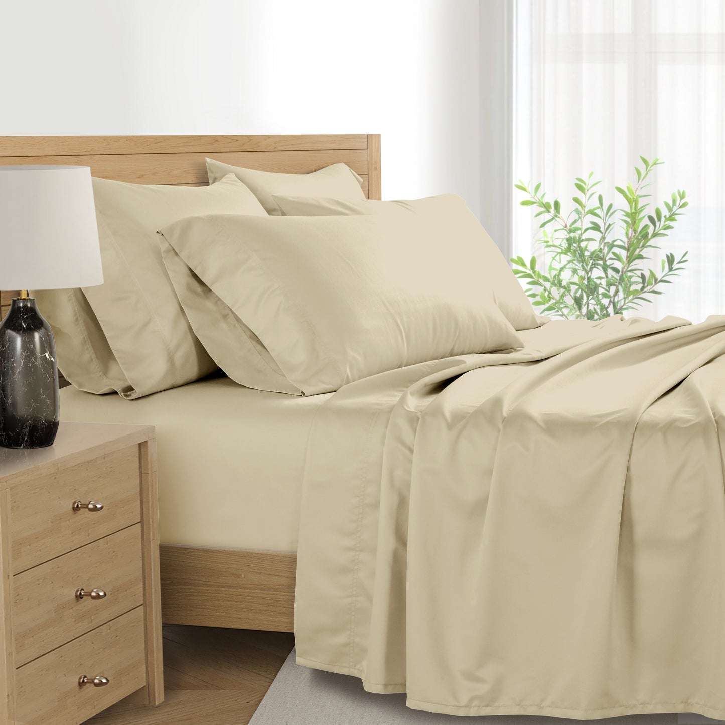 Kathy Ireland 1000 Thread Count Egyptian Cotton Rich 6-Piece Sheet Set
