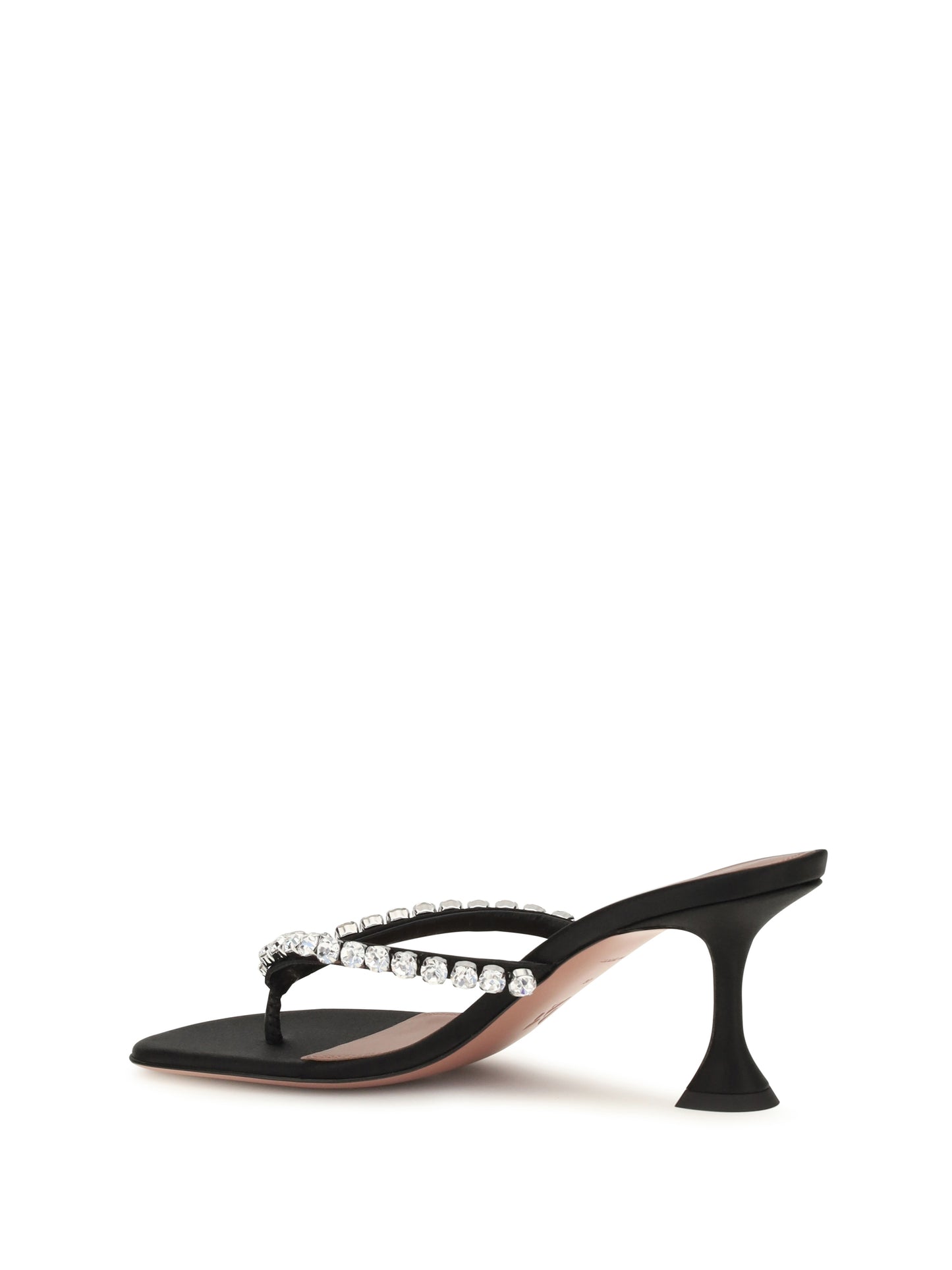 Thong Sandals Gigi Black Satin