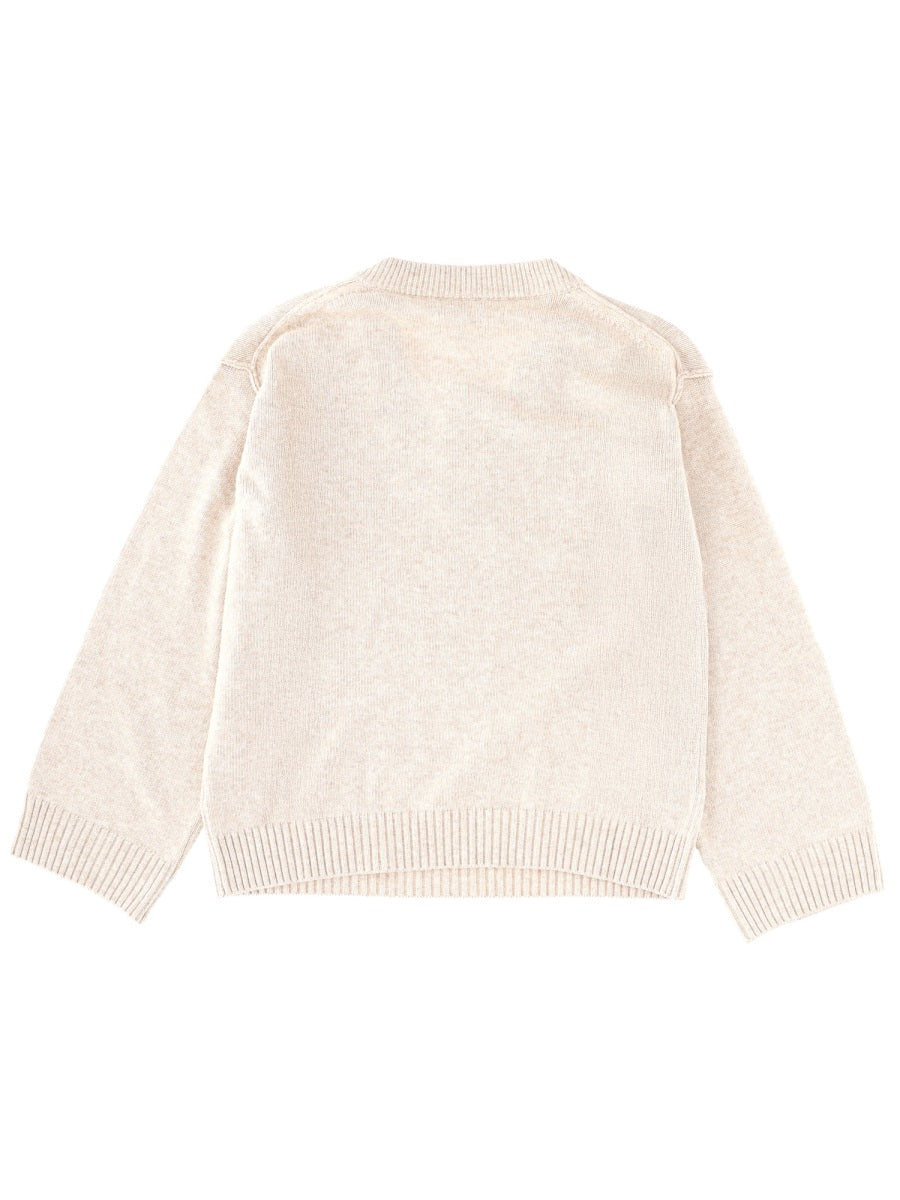 Logo Sweater in Beige