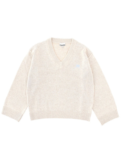 Logo Sweater in Beige