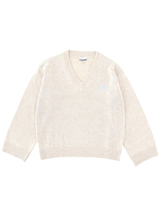 Logo Sweater in Beige