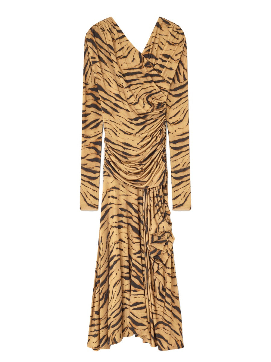Long Dress With Zebra Print