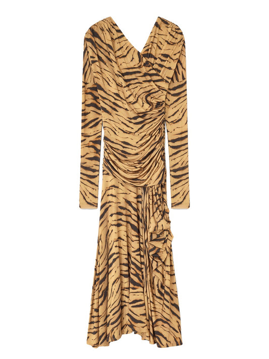 Long Dress With Zebra Print
