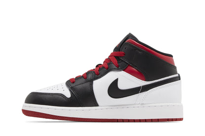 Air Jordan Grade School Retro 1 Mid 'Gym Red Black Toe Gs' Sneakers