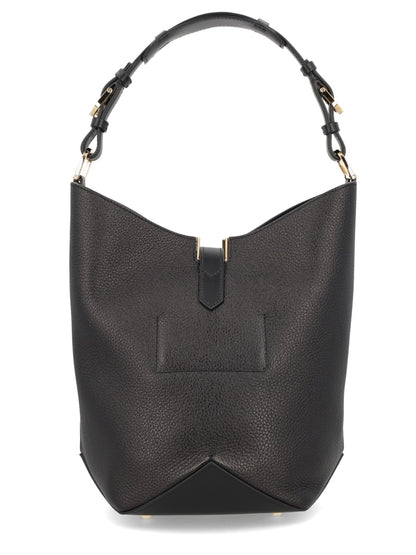 Catch Handbag in Black Calf Leather