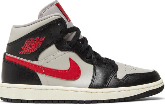 Air Jordan Women's Retro 1 Mid 'Black College Grey' Sneakers