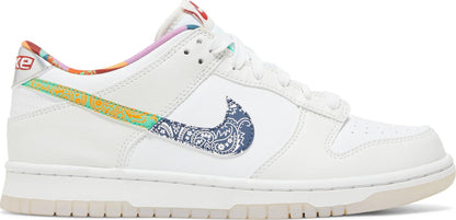 Nike Grade School Dunk Low 'White Multi-Color Paisley' Gs Sneakers