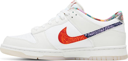 Nike Grade School Dunk Low 'White Multi-Color Paisley' Gs Sneakers