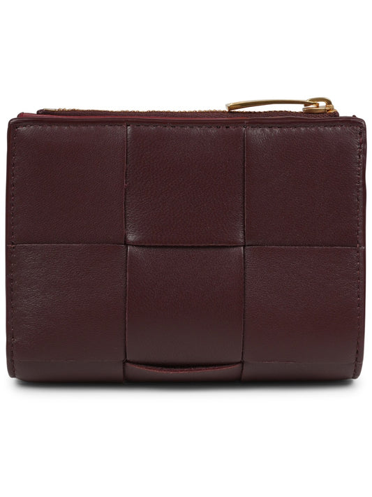 Bi-Fold Wallet Brown Lamb Leather
