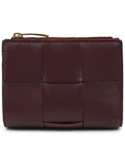 Bi-Fold Wallet Brown Lamb Leather