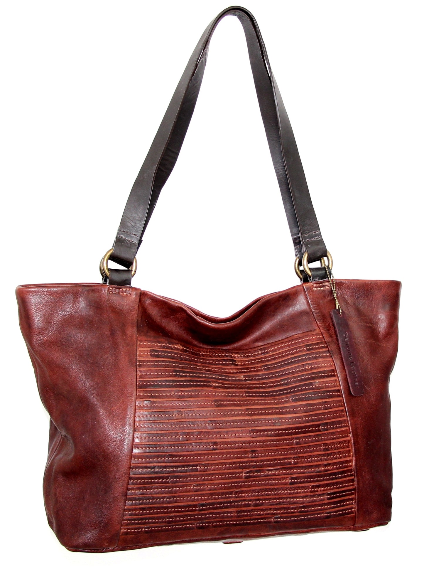 My Camila Leather Tote in Chestnut