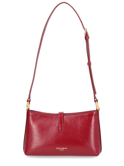 Lock Leather Shoulder Bag