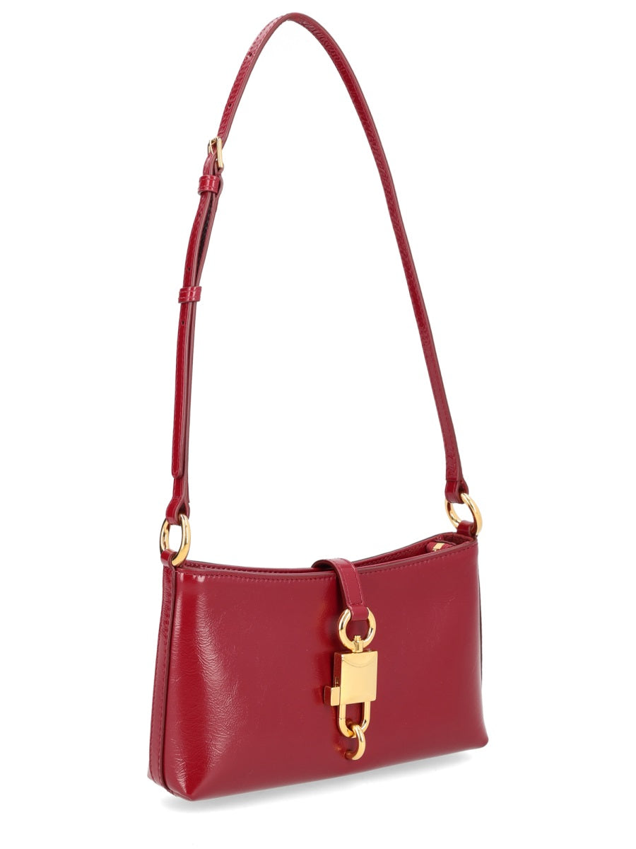 Lock Leather Shoulder Bag
