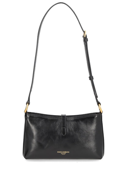 Lock Leather Shoulder Bag
