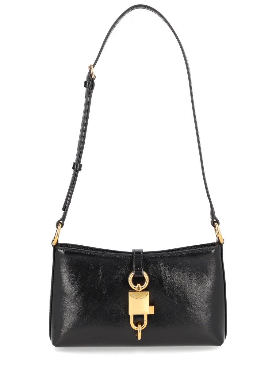 Lock Leather Shoulder Bag