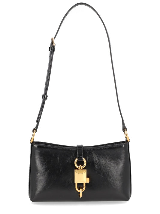 Lock Leather Shoulder Bag