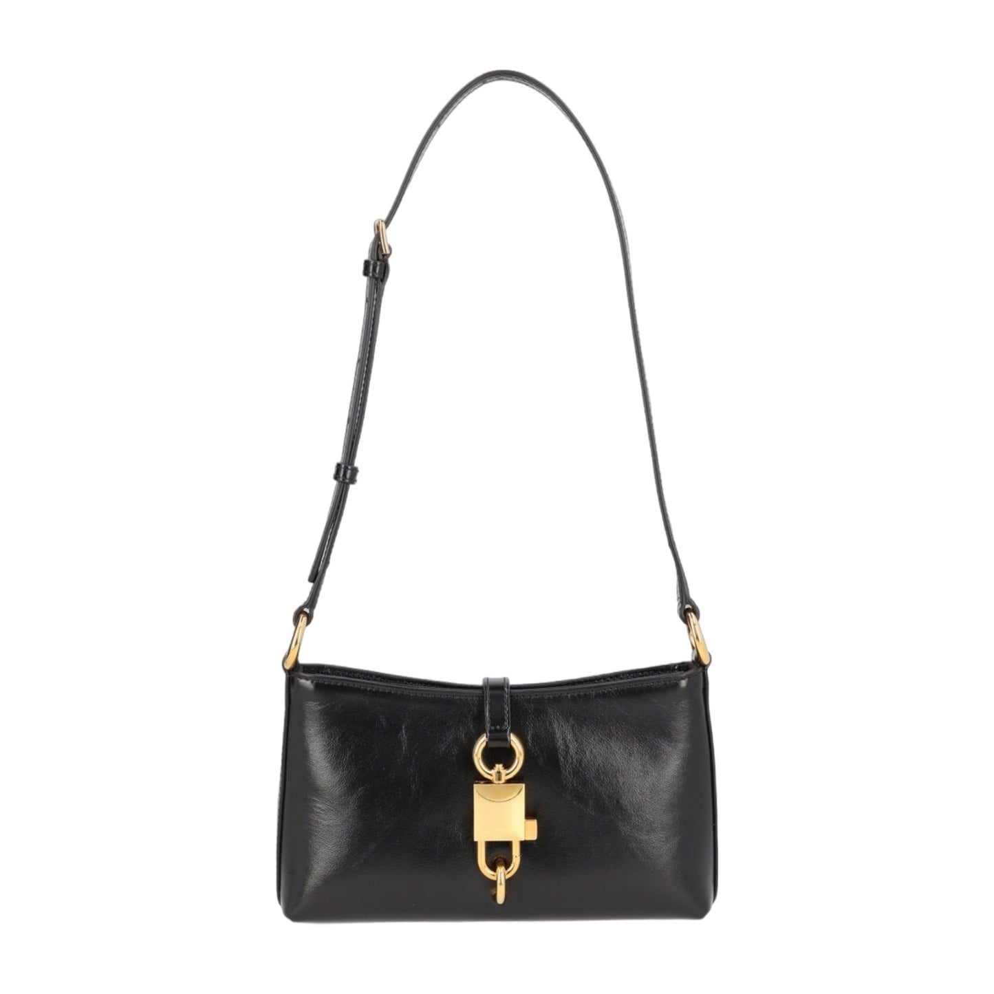 Lock Leather Shoulder Bag