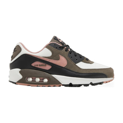 Nike Men's Air Max 90 'Ironstone Red Stardust' - Summit White/Ironstone/Black/Red Stardust Sneakers