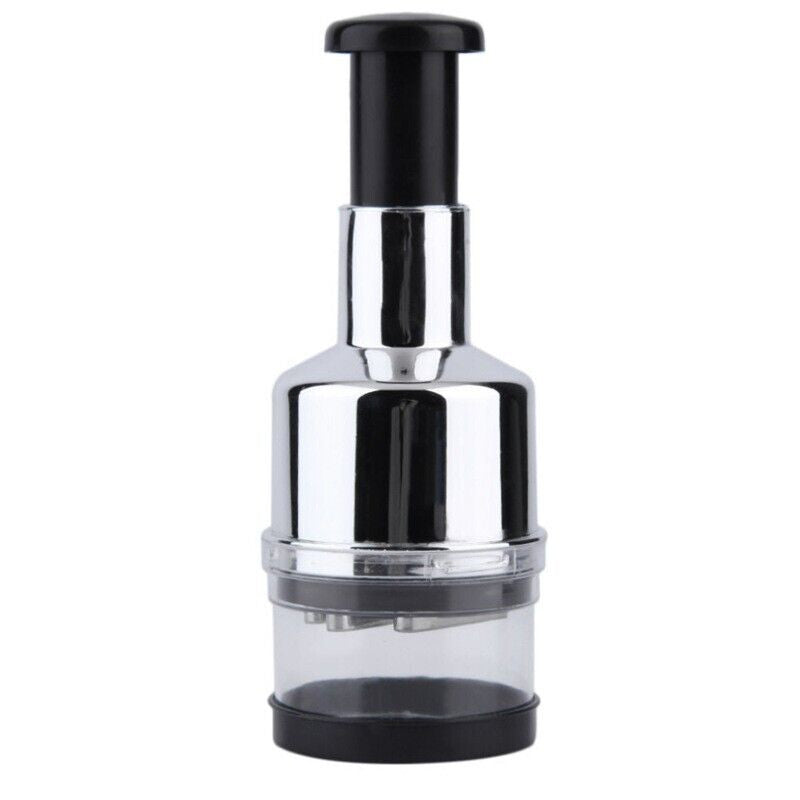 Prime Goods Vegetable Fruit Salad Onion Garlic Food Hand Chopper Cutter Slicer Peeler Dicer - Black