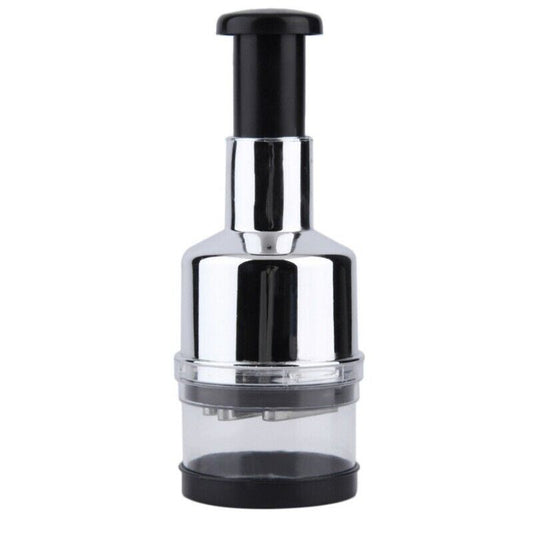 Prime Goods Vegetable Fruit Salad Onion Garlic Food Hand Chopper Cutter Slicer Peeler Dicer - Black