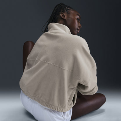 Nike Men's One Therma-Fit Oversized Fleecetop Met Halflange Rits Voor Dames