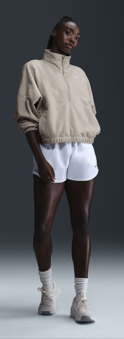 Nike Men's One Therma-Fit Oversized Fleecetop Met Halflange Rits Voor Dames