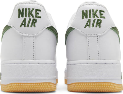 Nike Men's Air Force 1 Low Retro Qs 'Color Of The Month White Forest Green' Sneakers