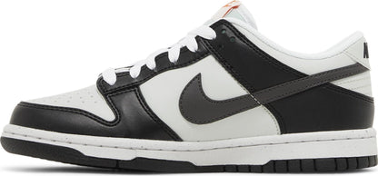 Nike Grade School Dunk Low 'Black Bright Mandarin Mini Swoosh Gs' Sneakers