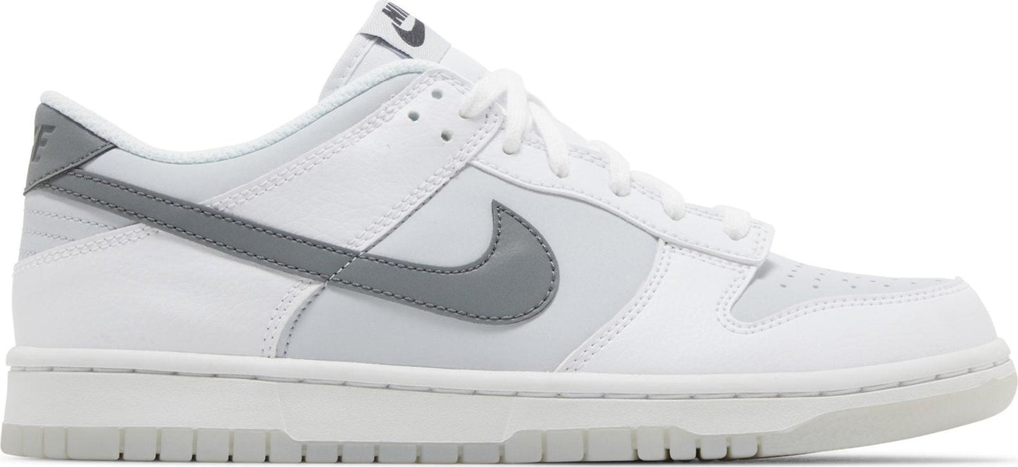 Nike Grade School Dunk Low 'Reflective Swoosh White' Gs (Gs)