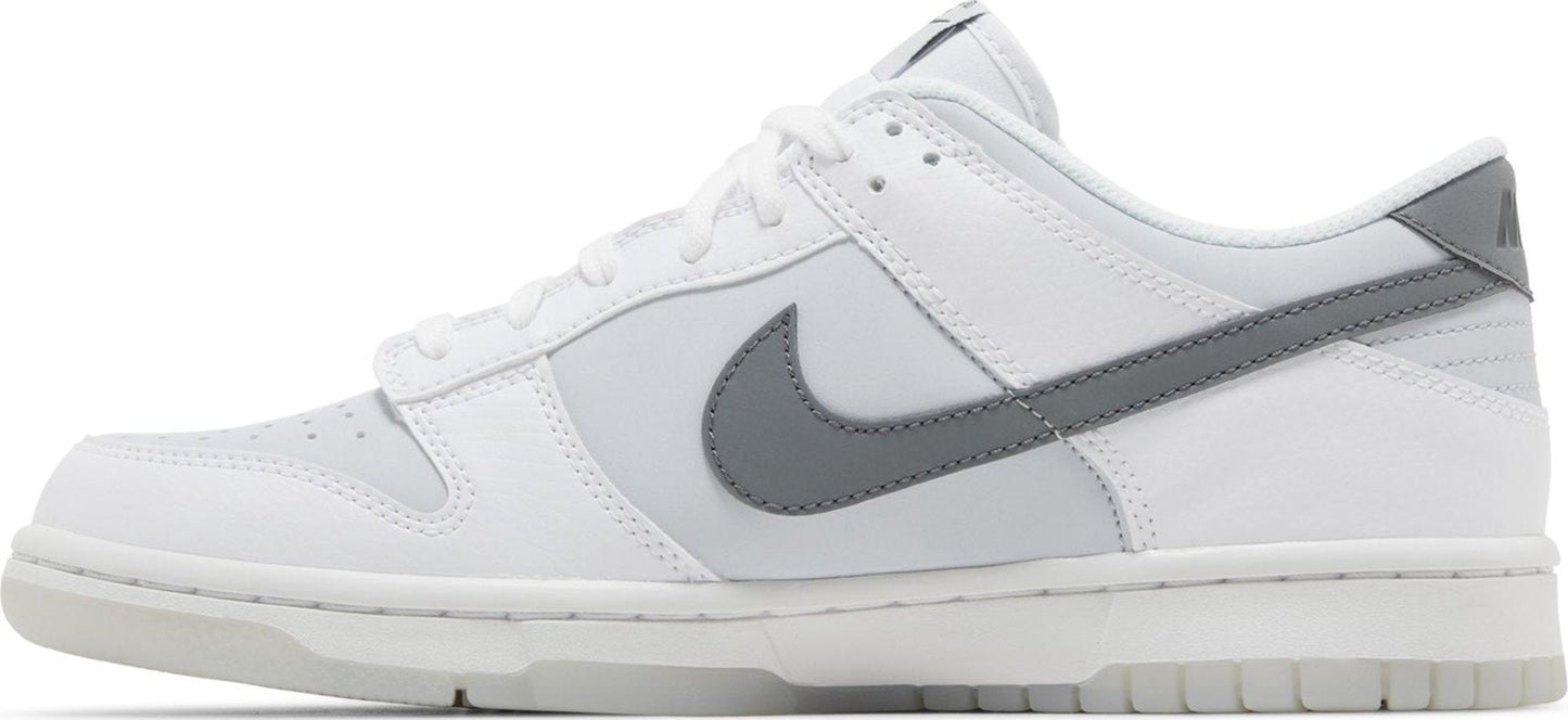 Nike Grade School Dunk Low 'Reflective Swoosh White' Gs (Gs)
