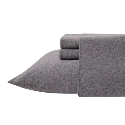 Kathy Ireland 4 Piece Heathered Jersey Knit Cotton Sheet Set