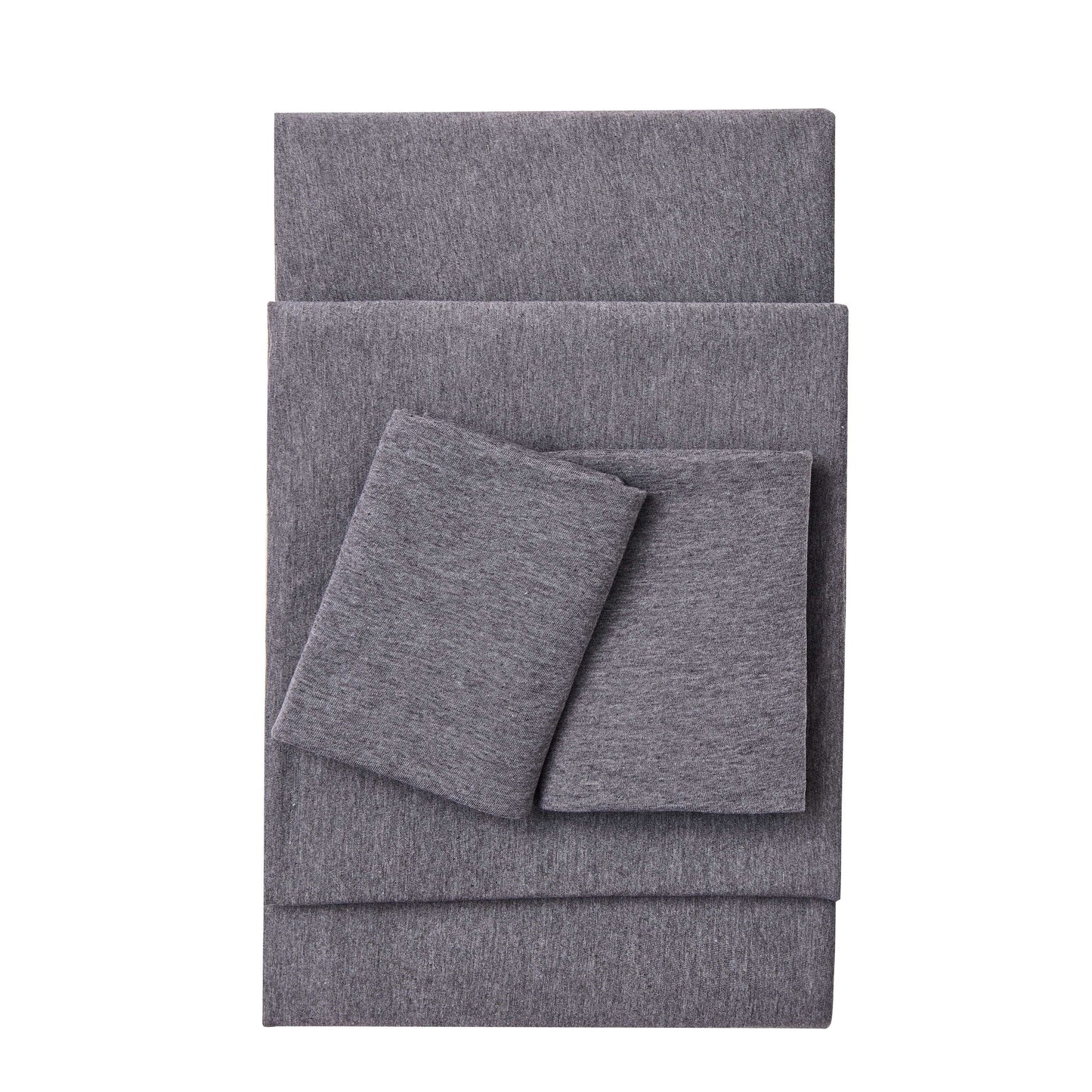 Kathy Ireland 4 Piece Heathered Jersey Knit Cotton Sheet Set