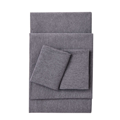 Kathy Ireland 4 Piece Heathered Jersey Knit Cotton Sheet Set
