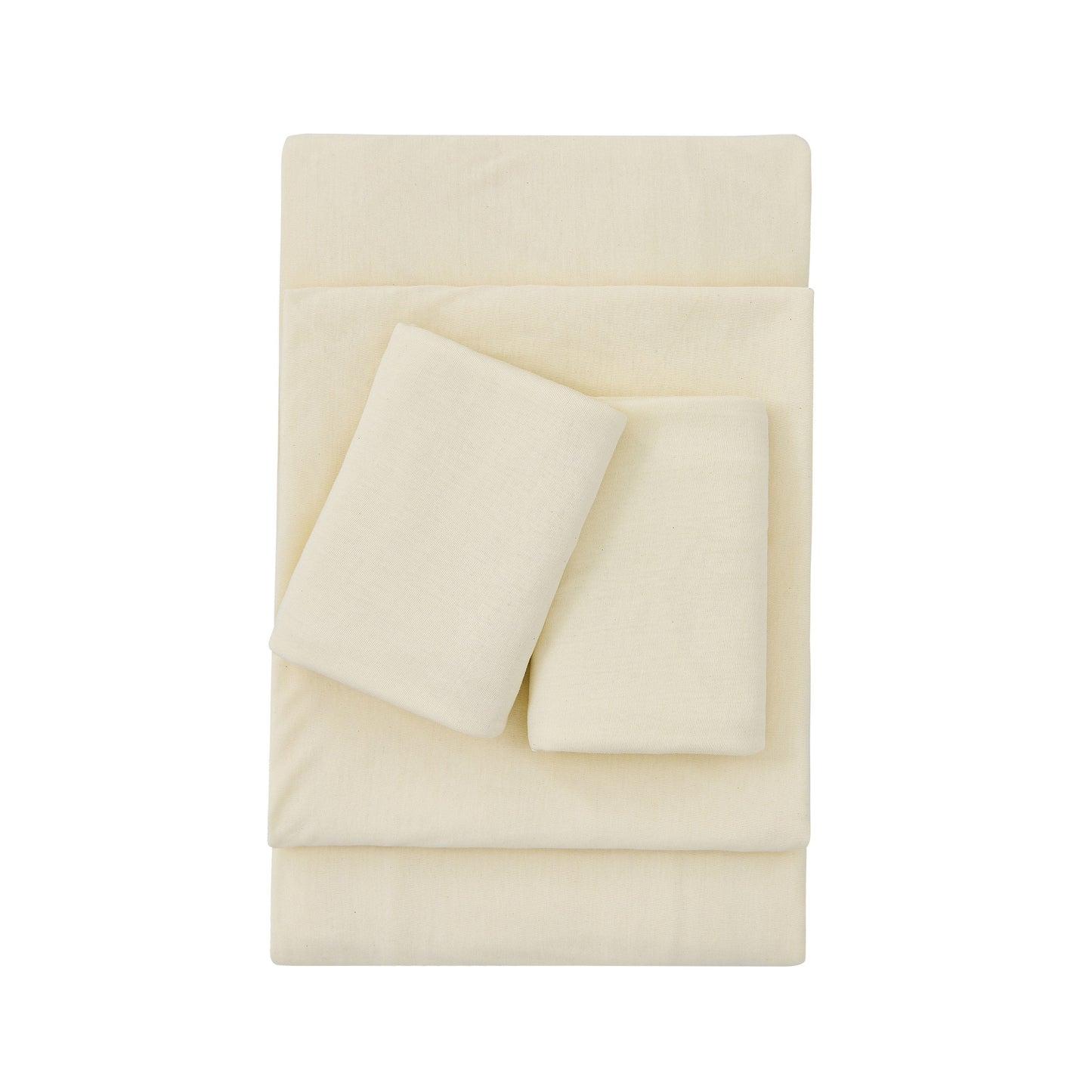Kathy Ireland 4 Piece Heathered Jersey Knit Cotton Sheet Set