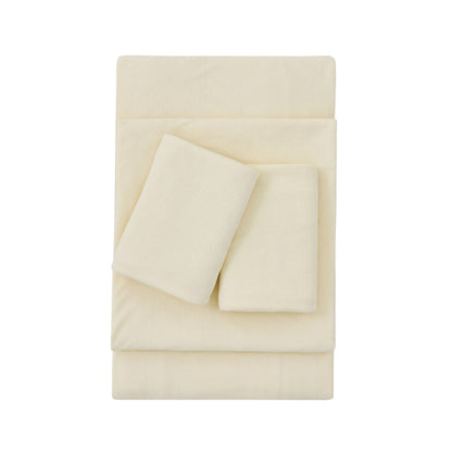 Kathy Ireland 4 Piece Heathered Jersey Knit Cotton Sheet Set